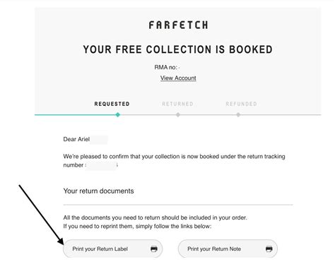 farfetch returns|farfetch return status.